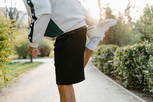 person jogging in a park