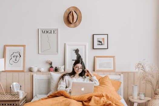 Calm workspace with plants and a computer